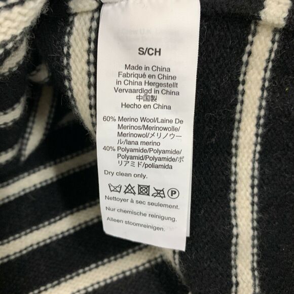 Madewell Stripe Wool Sweater Dress Womens S Small Stripe Button Long Sleeve - Picture 9 of 13